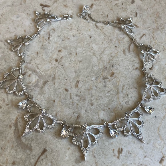 ALFRED DURANTE Vintage Estate FM 1987 Crystal Collar Statement Necklace - Picture 4 of 12